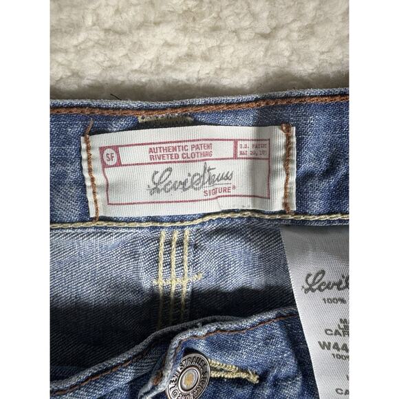 Levis Carpenter Jeans Mens 44x30 Blue Baggy Loose Straight Vintage Y2k 2007 - Picture 6 of 16